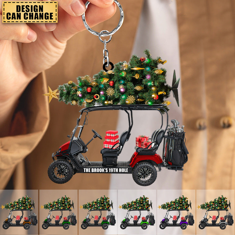Golf Cart Family - Personalized Acrylic Keychain