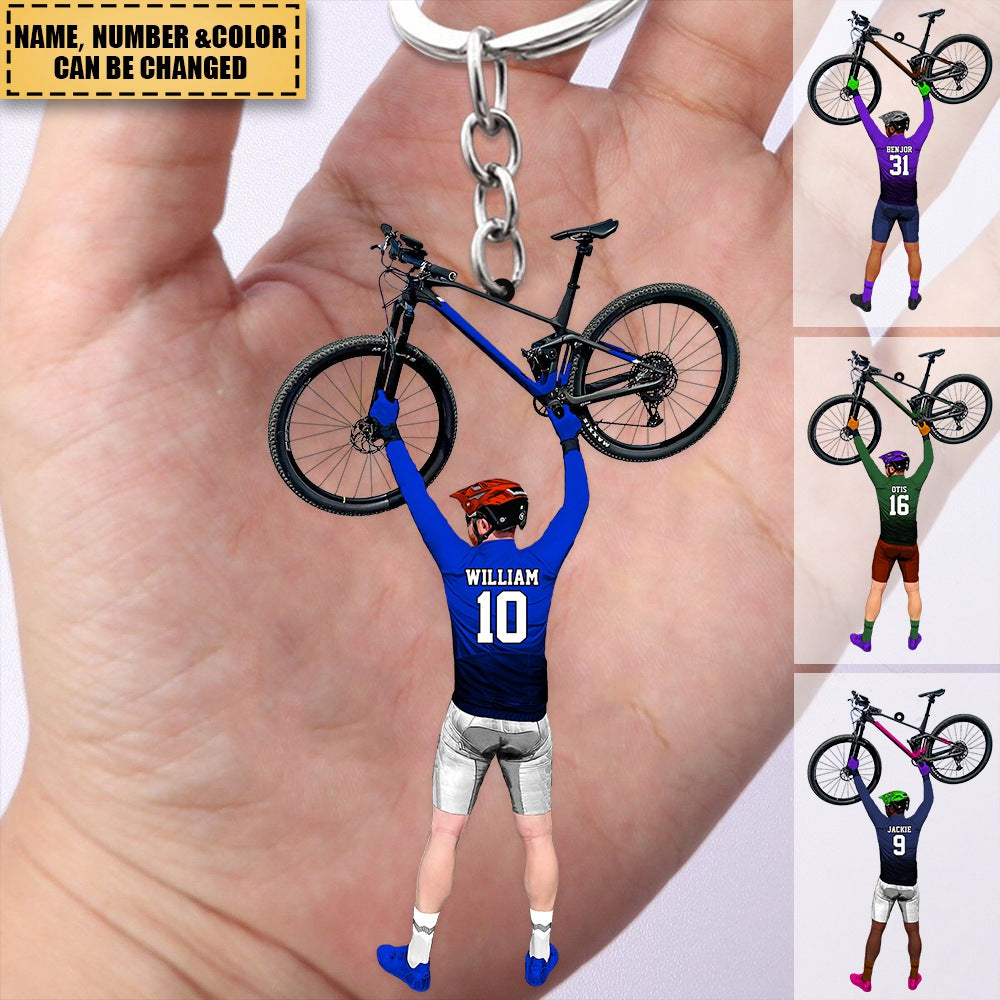 Road Rippers Keychains Personalized Mountain/Road Biker/Cyclist Acrylic Keychain - facamart