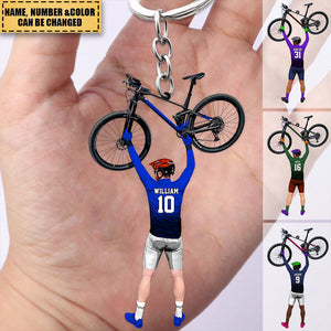 Personalized Mountain/Road Biker/Cyclist Acrylic Keychain