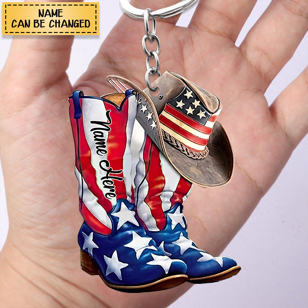 Wild West Floral Gifts For Horse Lovers - Western Cowboy Personalized Keychain