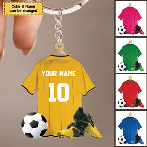Personalized Football / Soccer Uniform Acrylic Keychain - Gift For Football / Soccer Players