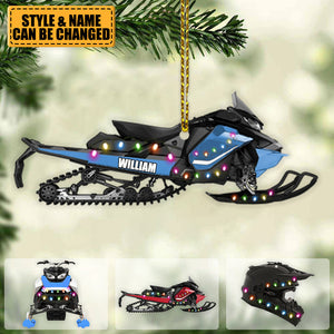 Snowmobile Gear - Personalized Christmas Ornament - Gift For Snowmobile Lovers