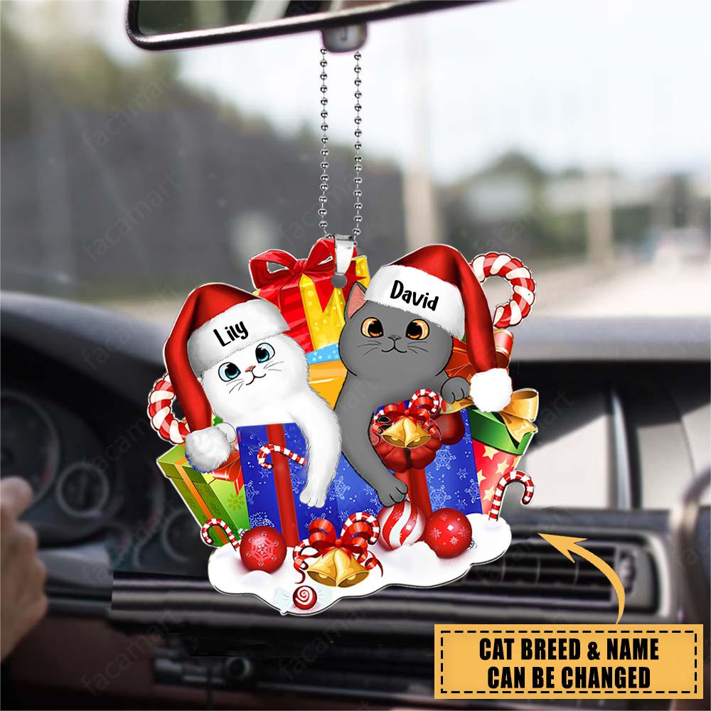 Personalized Christmas Cat Gift Ornament For Cat Lovers