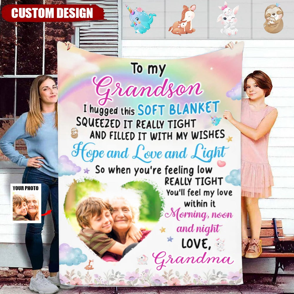Squeezed This Blanket Really Tight - Personalized Photo Blanket