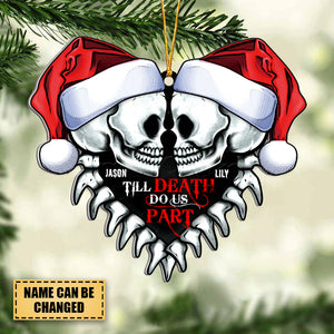 Till Death Do Us Part-Personalized Skull Couple Ornament
