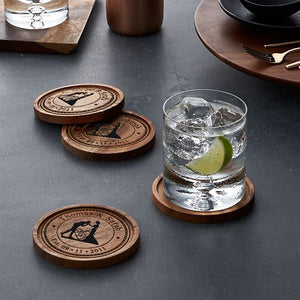 Anniversary Gifts Personalized Wooden Coasters for Drinks