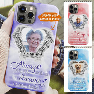 Personalized Memorial Phone Case - Upload Photo - Memorial Gift Idea For Family Member/ Pet Owner - A Big Piece Of My Heart Lives In Heaven