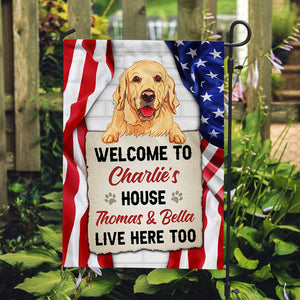 Welcome To The Dog House, Personalized Garden Flags, Decoration For Dog Lovers