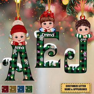 Christmas Alphabet Personalized Kids Ornament