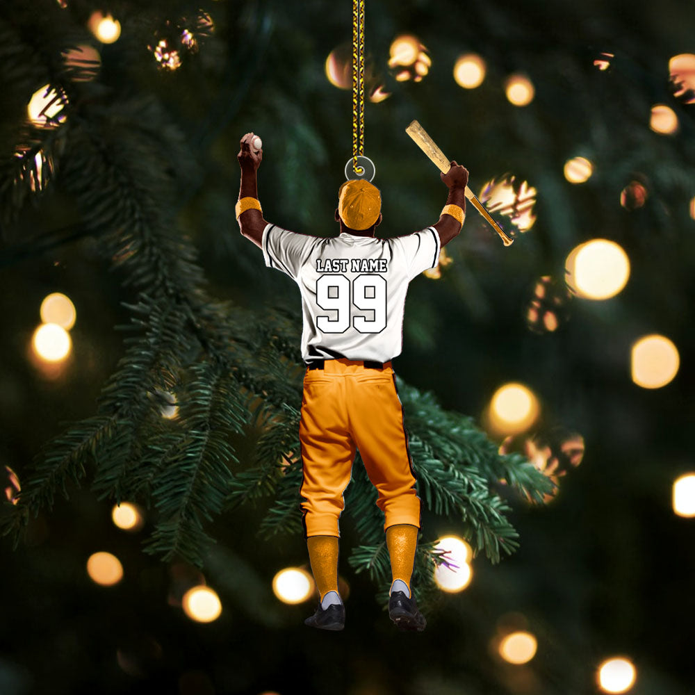 Personalized Baseball Player Acrylic Ornament For Baseball Player