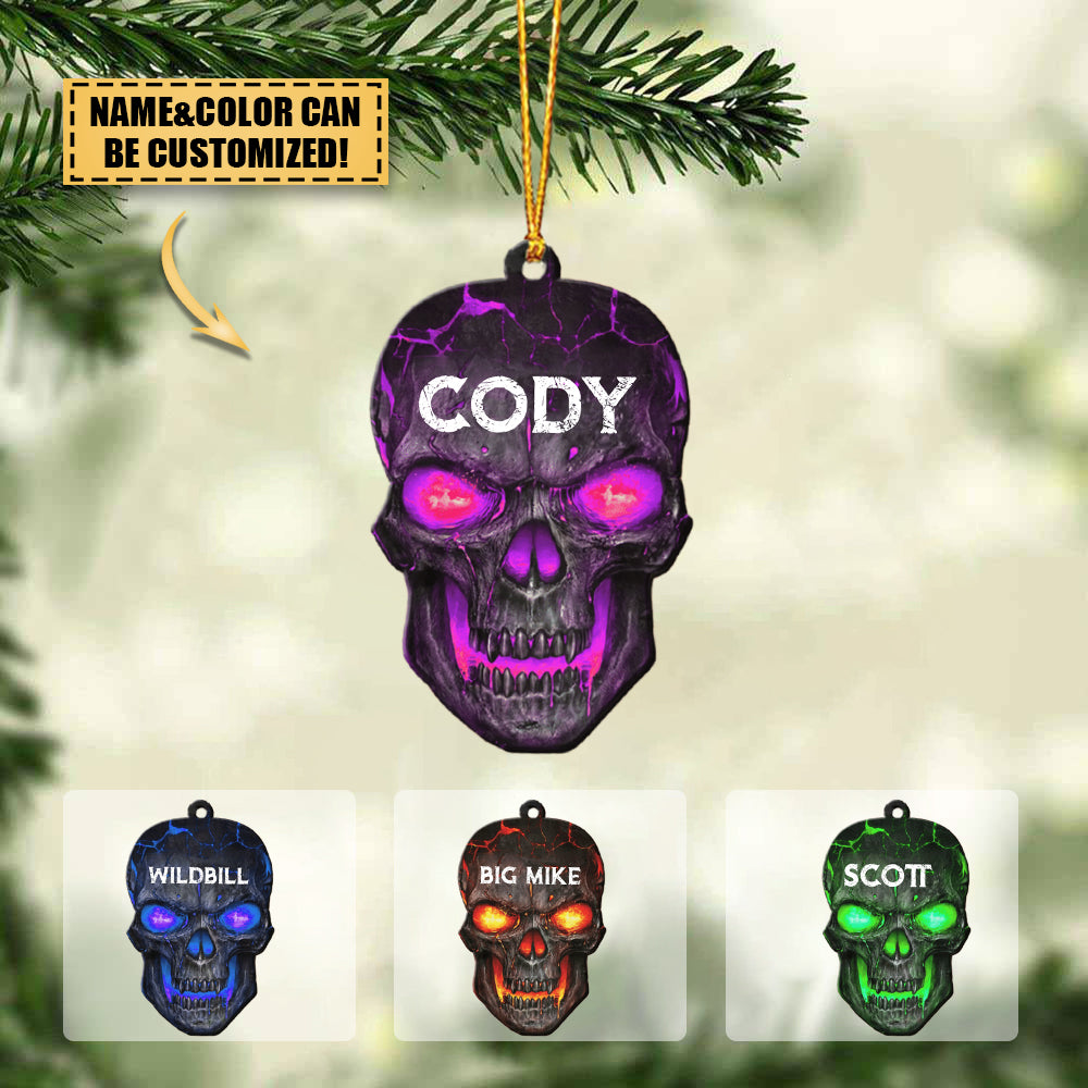 Personalized Skull Christmas Ornament