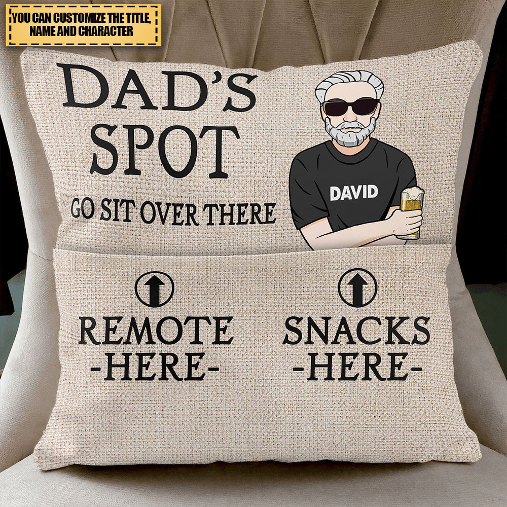 Dad's Spot - Personalized Pocket Pillow