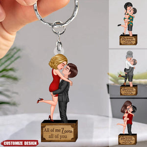 God Blessed - Couple Personalized Acrylic Keychain - Gift For Couple