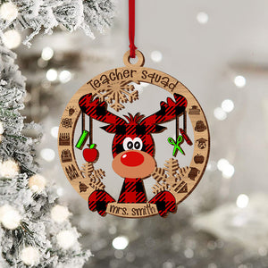 Personalized Wooden Ornament Teacher Christmas Gift