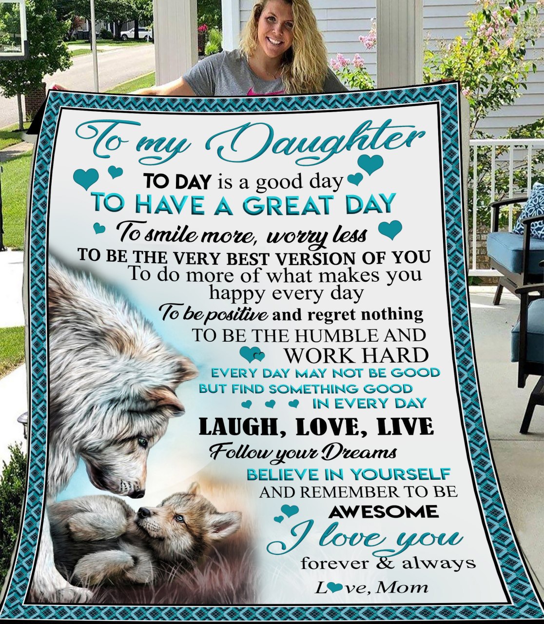 To My Daughter-TO HAVE A GREAT DAY Fleece Blanket