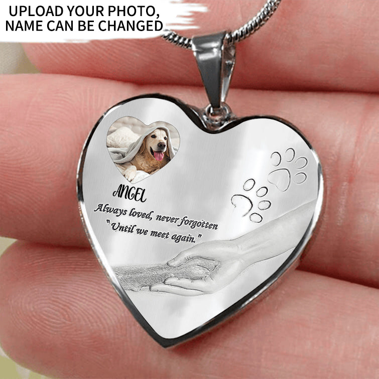Always loved,never forgotten Personalized Pet Memorial Necklace