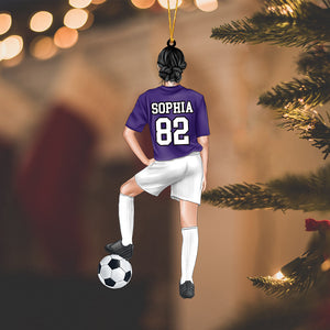 Personalized soccer player Christmas Ornament-Great Gift Idea For Soccer Players&Soccer Lovers