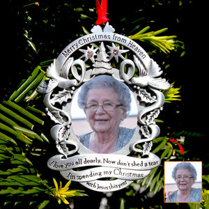Merry Christmas From Heaven Personalized Acrylic Ornament