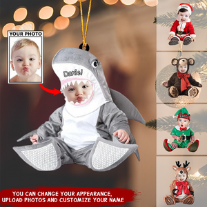 Personalized Photo Baby Christmas Ornament