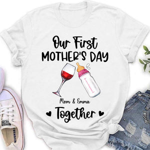 Custom Personalized Baby Onesie/T-Shirt - Mother's Day Gift Idea For Baby/Mom - Our First Mother's Day Together