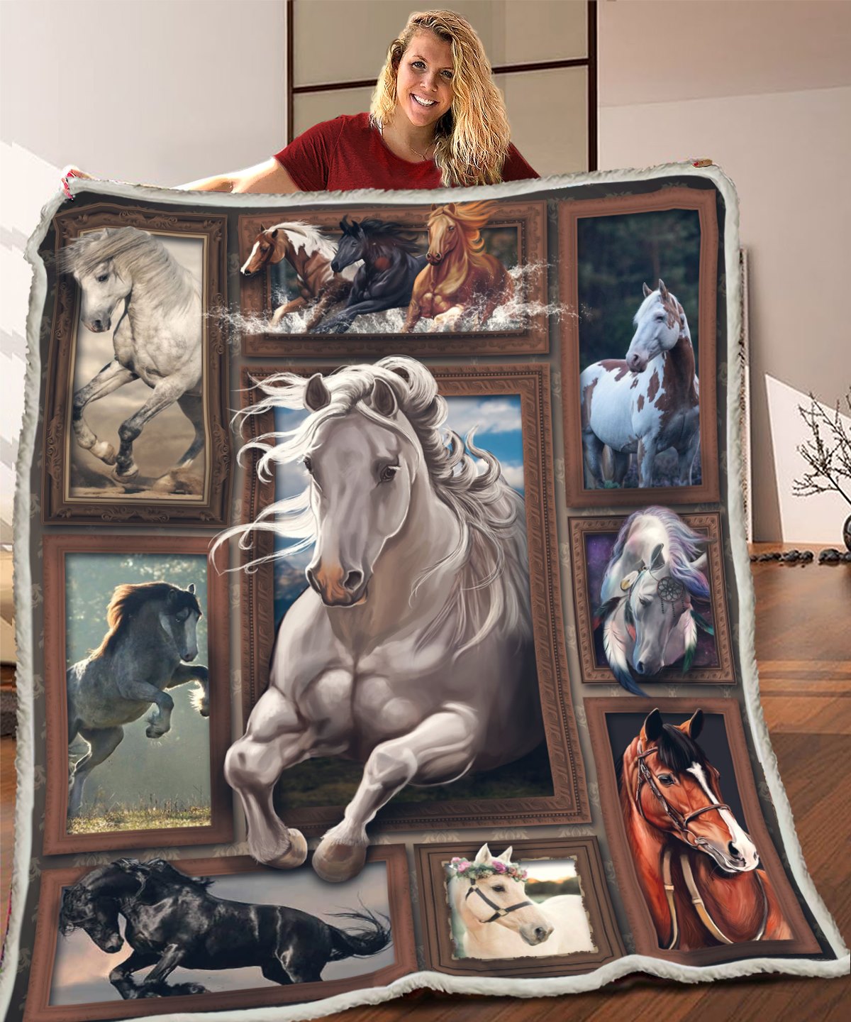 Fleece Blanket Best Gift For Horse Lovers