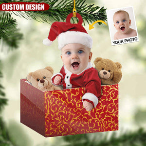 Custom Photo I Know I'm Adorable Acrylic Ornament - Christmas Gift For Baby Kids, Newborn Baby