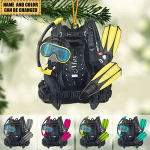 Personalized Scuba Diving Set Ornament - Gift For Diving Lovers, Divers