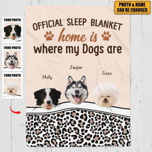 Home Is Where My Dog Is - Personalized Blanket
