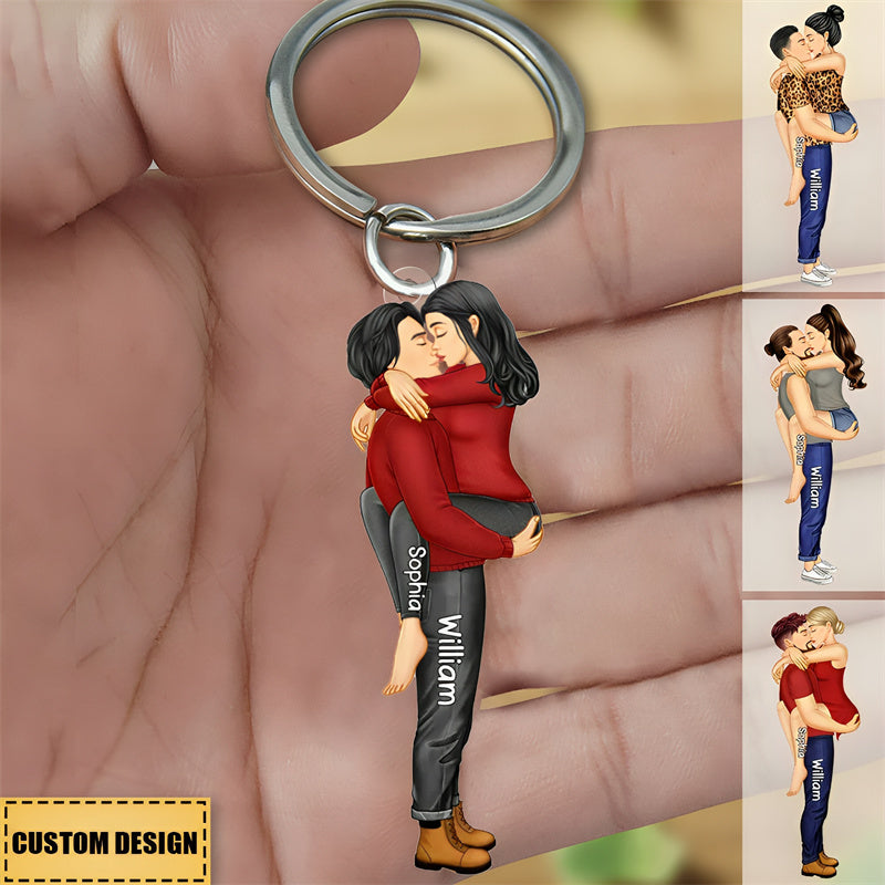 Students Couple Keychains Couple Kissing - Gift For Couples - Personalized Acrylic Keychain ...