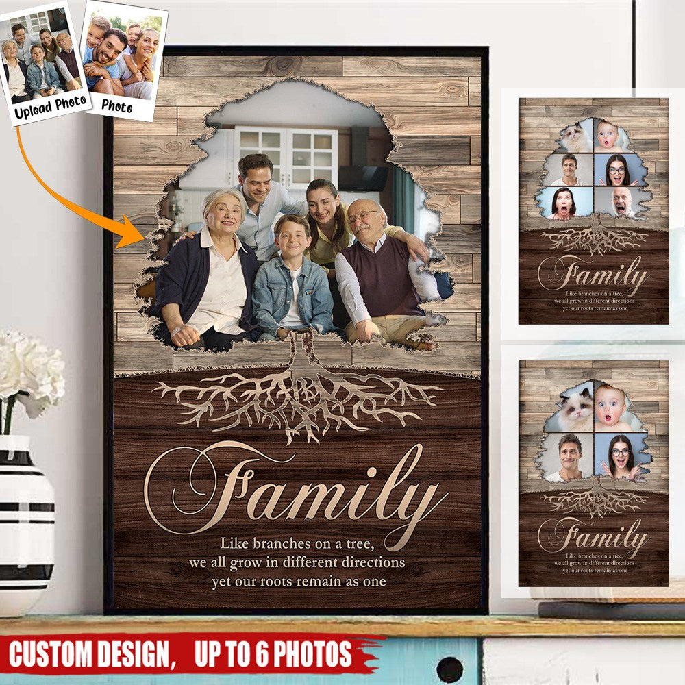 Family Like Branches On A Tree - Personalized Photo Poster