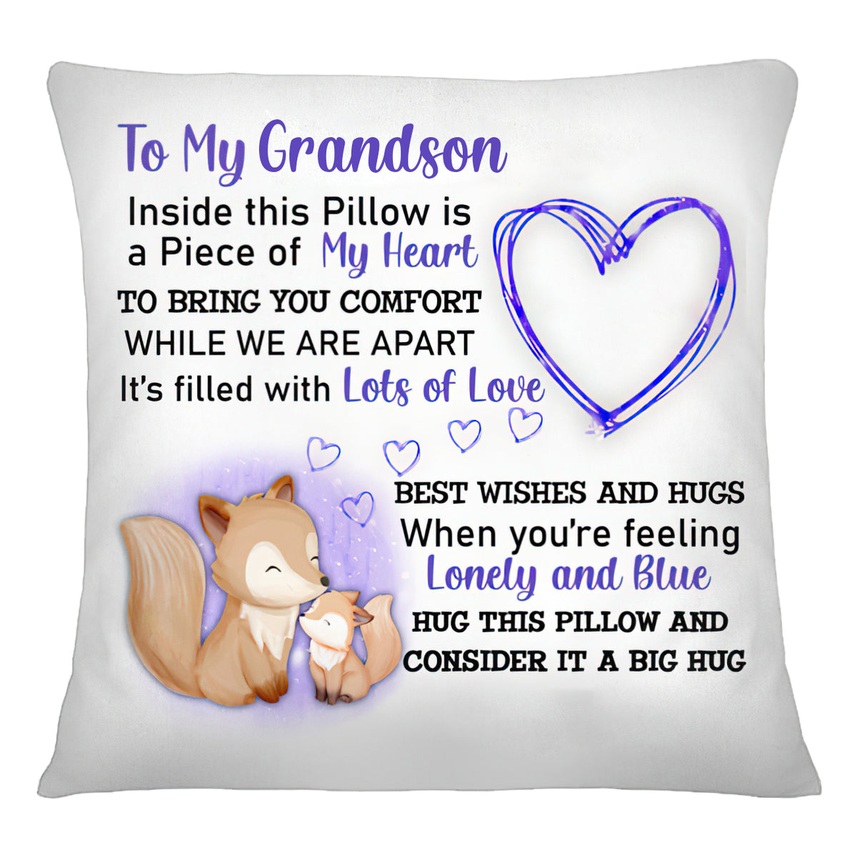 It's filled with Lots of Love - Personalized Pillow Case