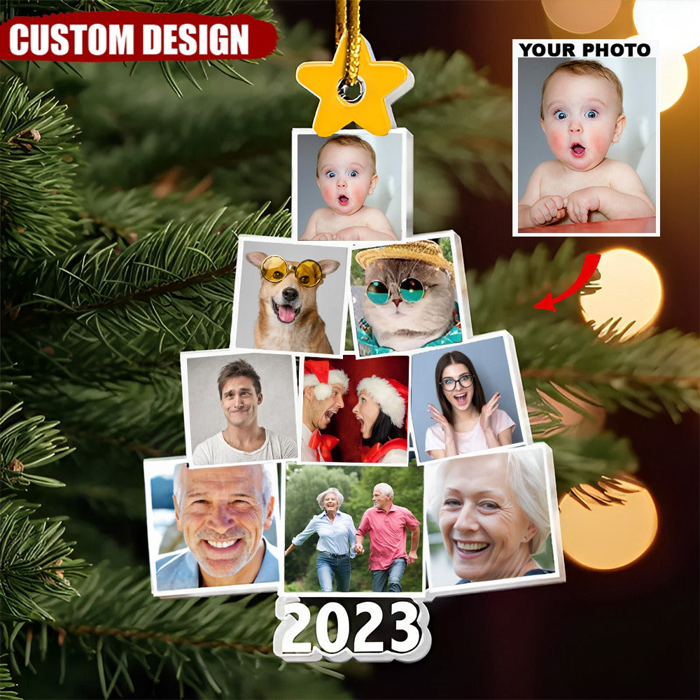 2023 New Release-Photo Tree Christmas Acrylic Ornament