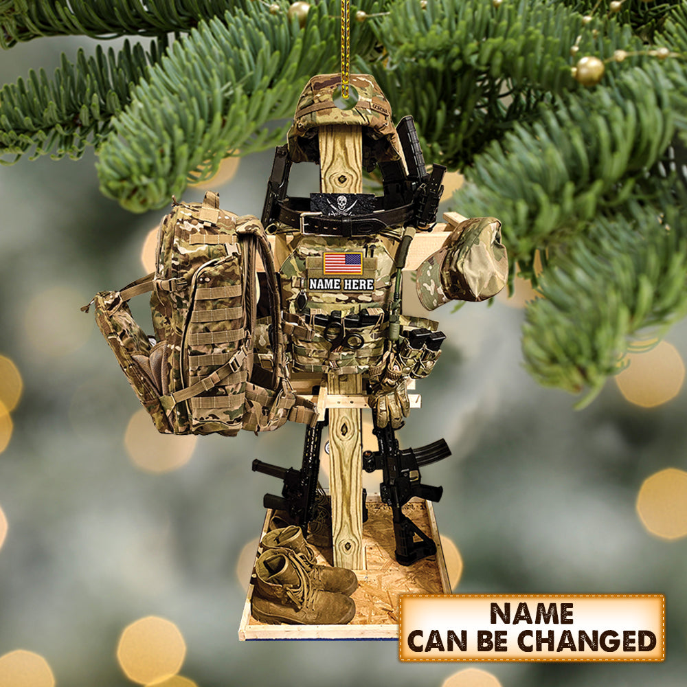 Personalized Tactical Gear Rack Stand Ornament For Military Familes