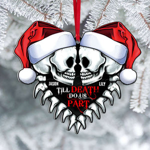 Till Death Do Us Part-Personalized Skull Couple Ornament