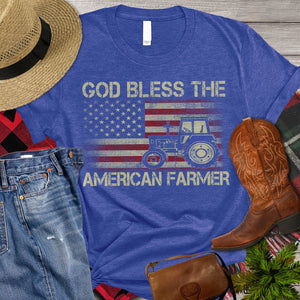 Tractor T-shirt, God Bless The American Farmer