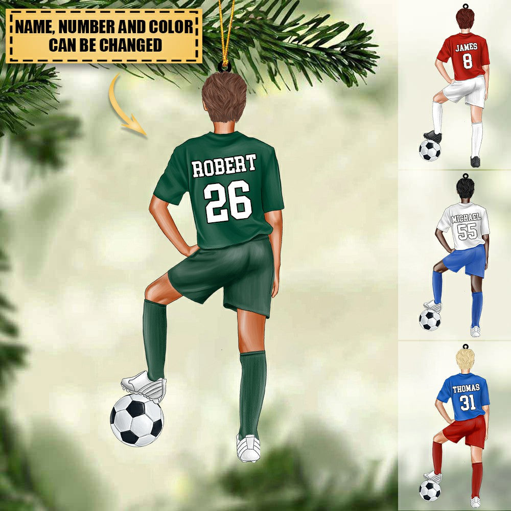 Personalized Male/Female Soccer player Hanging Ornament-Great Gift Idea For Soccer Lovers