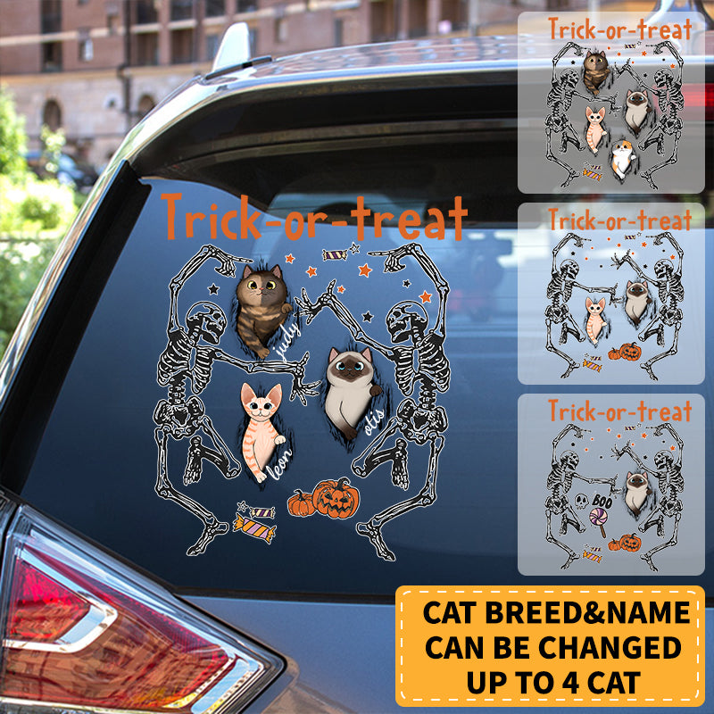 Halloween Funny Cats Personalized Car Sticker