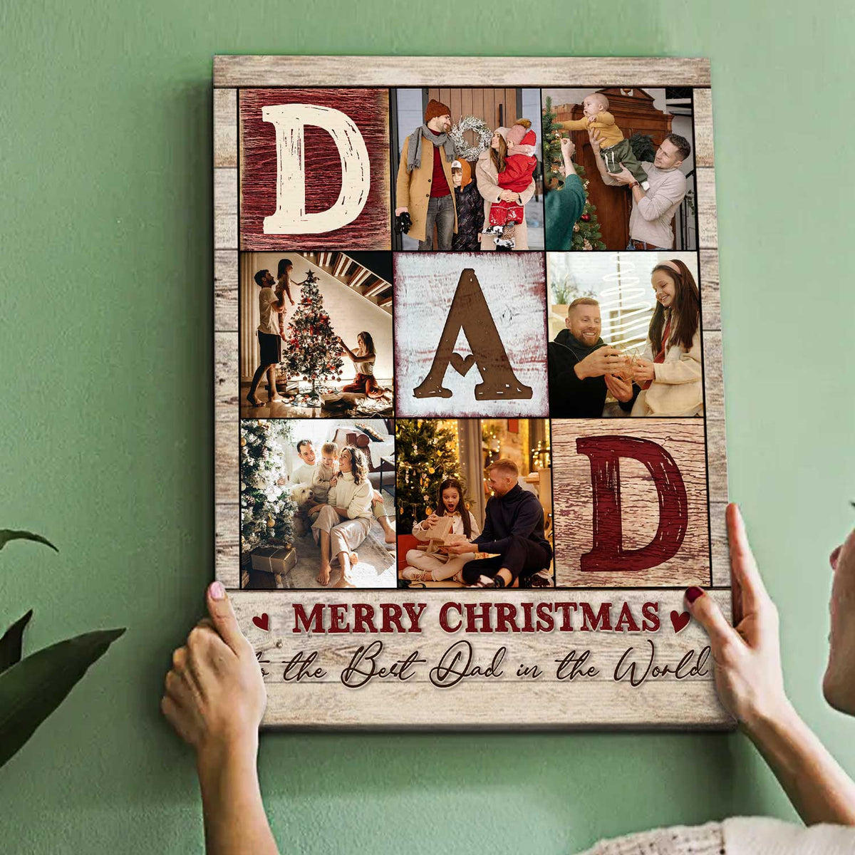 2024 Happy Father's Day-Upload Photo Collage Personalized Poster- Gifts For Dad-Birthday Gift Idea