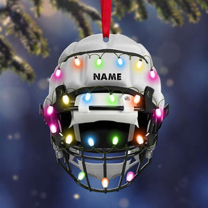 American Football Helmet - Personalized Christmas Ornament
